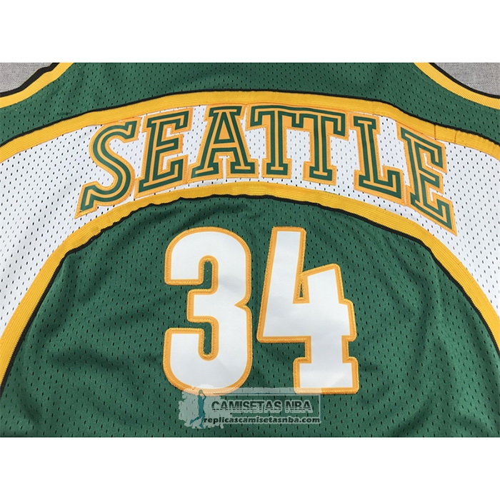 Camiseta Seattle SuperSonics Ray Allen NO 34 Mitchell & Ness 2006-07 Verde